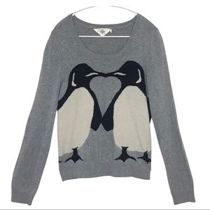 Anthropologie HWR Emperor Kiss Penguin Sweater